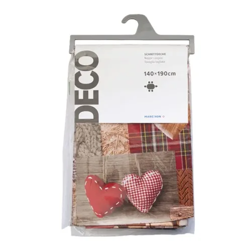 Deco, Mood Tischtuch Milano Herz 110x140cm
