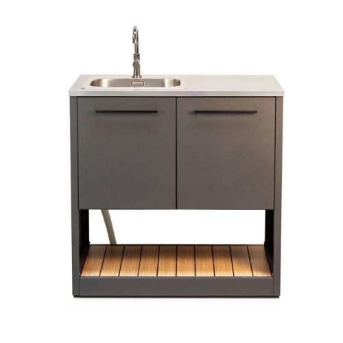 Sahara, Sahara Spühlbecken Modul Outdoor Küche – Grill Ablage/Grill Rollwagen/Grill Erweiterung – schwarz