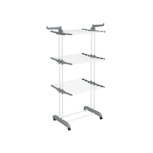 Songmics - Wäscheständer klappbar mit Rollen, One Size, Weiss
