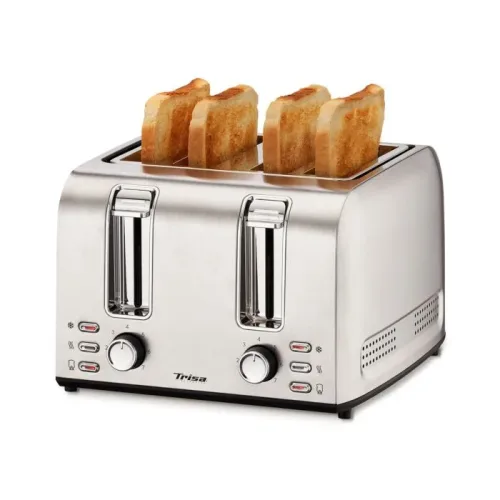 Trisa, Trisa Toaster "Toast 4 All Edelstahl" 4 Schlitze für 4 Scheiben 1500 W