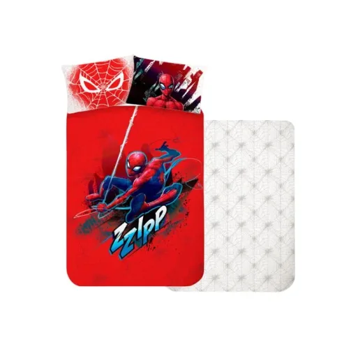 Disney, DISNEY Bettwäsche SPIDERMAN 160x210cm + 1*65x100cm baumwolle