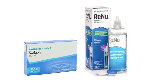 SofLens 59 (6 Linsen) + ReNu MultiPlus 360 ml Sparset