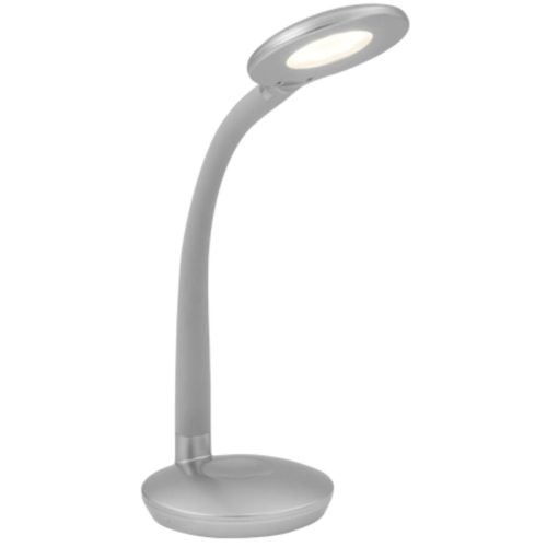 LIVIQUE, Schreibtischlampe Cobra Grau Kunststoff 13 cm 46.5 cm - LED - Lichtfarbe: Warmweiss - Schreibtischlampe- LED Energiesparlampe