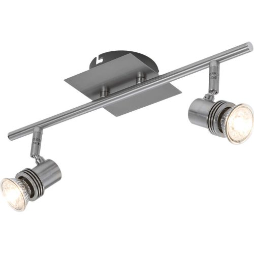LIVIQUE, Spot Calisto Grau Metall 39.5 cm 14 cm - Farbe: Nickel - LED - Lichtfarbe: Warmweiss - Spot- LED Energiesparlampe
