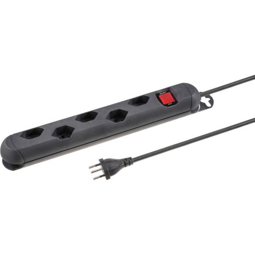 STEBA STRONG, Steba Strong Quer-Steckdose mit Reset-Schalter | 5 × T13 | 3 m