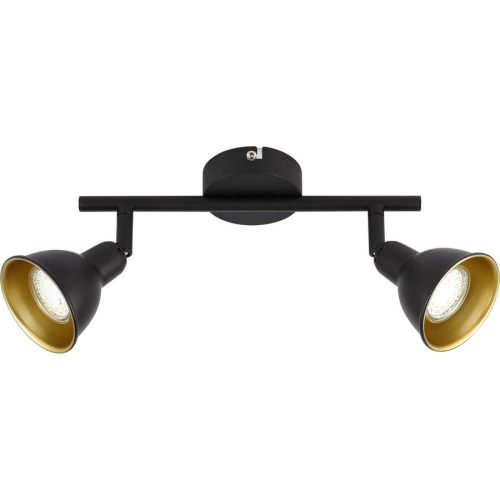 LIVIQUE, Spot Diogo Gold/Schwarz Metall 28 cm 11 cm - Farbe: schwarz-gold - LED - Lichtfarbe: Warmweiss - Spot- LED Energiesparlampe