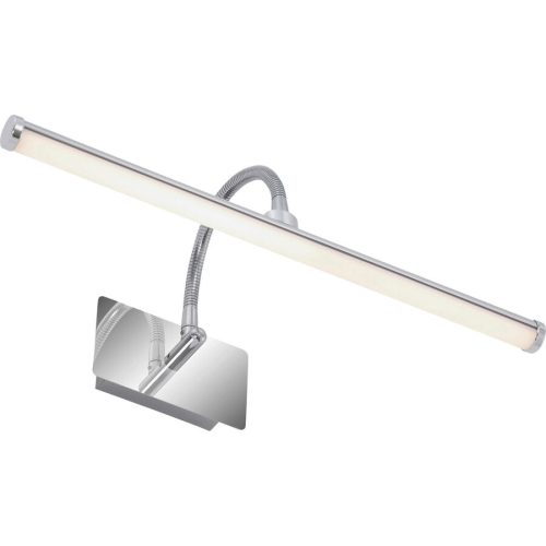 LIVIQUE, Badlampe Splash Silber/Weiss Kunststoff/Metall 40 cm 14 cm Höhenverstellbar (manuell) - LED - Lichtfarbe: Warmweiss - Material: Metall/Kunststoff -