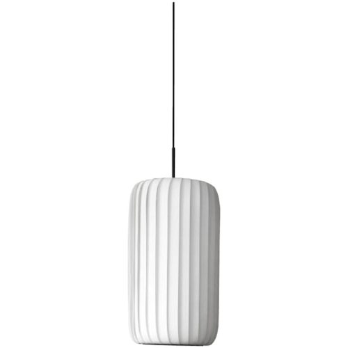 Tom Rossau, Tom Rossau Pendellampe Roncello Weiss Kunststoff/Papier 34 cm 75 cm - LED - Lichtfarbe: Extra warmweiss - Material: Kunststoff/Frischfasern -