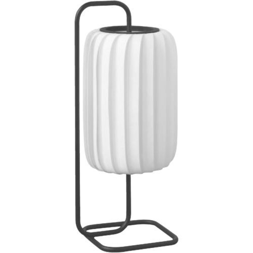 Tom Rossau, Tom Rossau Tischlampe Roncello Weiss Kunststoff/Papier 26 cm 59 cm - LED - Lichtfarbe: Extra warmweiss - Material: Kunststoff/ Papier - Tischlampe-