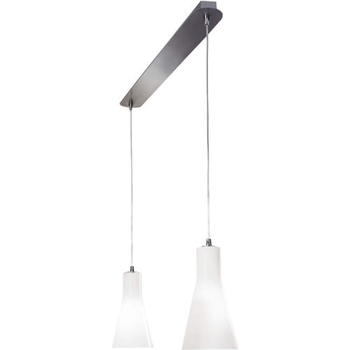 LIVIQUE, Pendellampe Diaz Grau Metall 66 cm 200 cm - Farbe: Chrom/Nickel santiert - Pendellampe