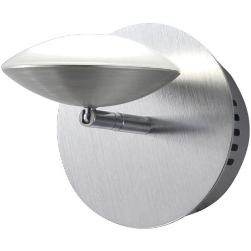 LIVIQUE, Wandlampe Hara Grau Metall - Farbe: Alu. gebürstet/chrom - LED - Lichtfarbe: Warmweiss - Wandlampe- LED Energiesparlampe