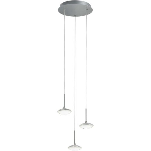 LIVIQUE, Pendellampe Hara Silber Metall 200 cm - Farbe: Aluminium gebürstet - LED - Lichtfarbe: Warmweiss - Pendellampe- LED Energiesparlampe