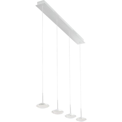 LIVIQUE, Pendellampe Hara Weiss Metall 90 cm 200 cm - LED - Lichtfarbe: Warmweiss - Pendellampe- LED Energiesparlampe