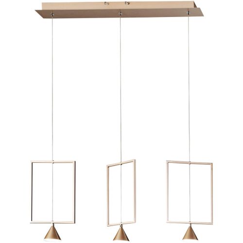 LIVIQUE, Pendellampe Dane Gold Metall 73 cm 200 cm - Farbe: Gold edelmatt - LED - Lichtfarbe: Warmweiss - Pendellampe- LED Energiesparlampe