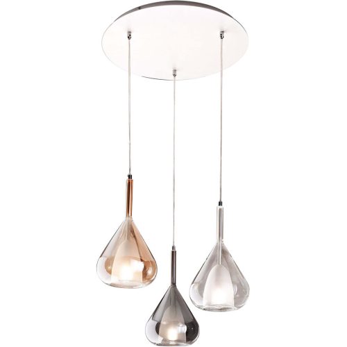 LIVIQUE, Pendellampe Lyras Weiss Metall 200 cm - Pendellampe