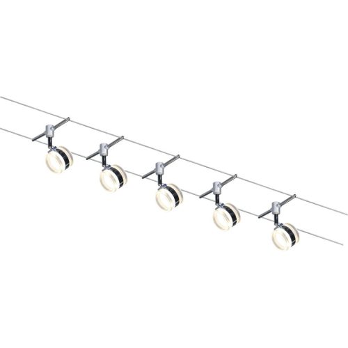 LIVIQUE, System Donato Grau Metall 750 cm 16 cm - Farbe: chrom - LED - Lichtfarbe: Extra warmweiss - System- LED Energiesparlampe