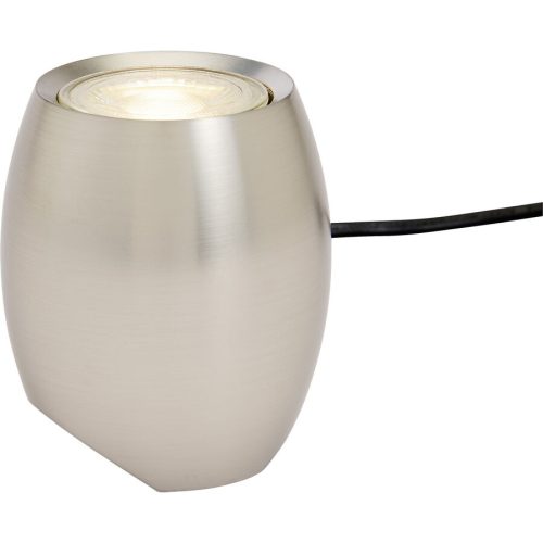 LIVIQUE, Tischlampe Marea Silber Metall 8 cm 9 cm - Farbe: Nickel - LED - Lichtfarbe: Warmweiss - Tischlampe- LED Energiesparlampe