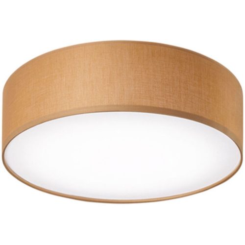 LIVIQUE, Deckenlampe Noah Braun Metall/Stoff 50 cm 16 cm - LED - Lichtfarbe: Neutralweiss - Material: Metall/ Stoff - Deckenlampe- LED Energiesparlampe