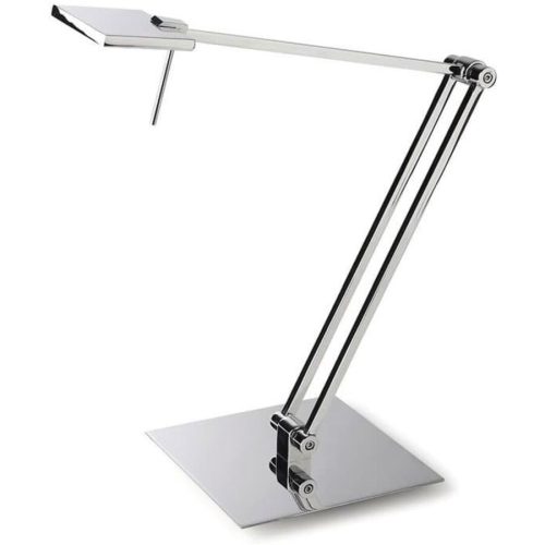 LIVIQUE, Tischlampe Chaim Grau Metall 57 cm - Farbe: chrom - LED - Tischlampe- LED Energiesparlampe