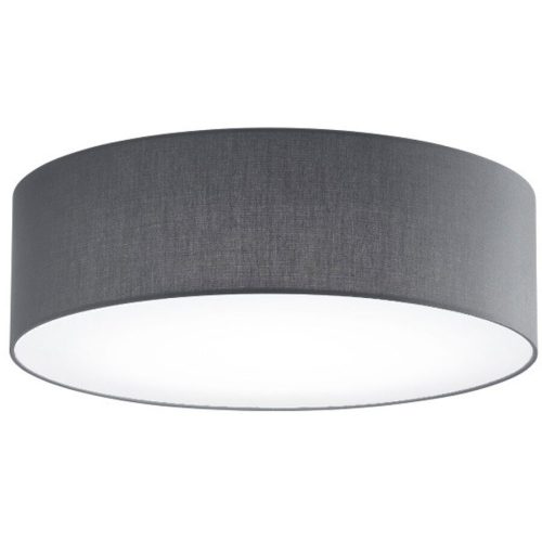 LIVIQUE, Deckenlampe Noah Grau Metall/Stoff 50 cm 16 cm - Farbe: anthrazit - LED - Lichtfarbe: Warmweiss - Material: Metall/ Stoff - Deckenlampe- LED