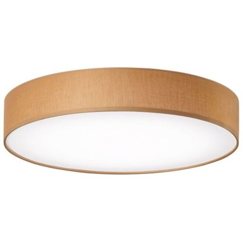 LIVIQUE, Deckenlampe Noad Braun Metall/Stoff 60 cm 10 cm - LED - Lichtfarbe: Warmweiss - Material: Metall/ Stoff - Deckenlampe- LED Energiesparlampe