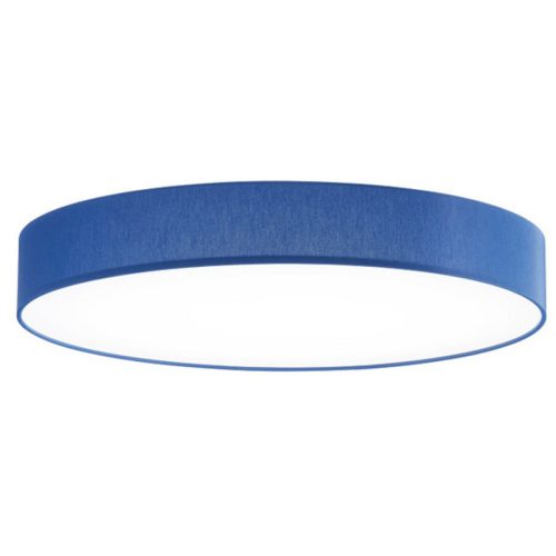 LIVIQUE, Deckenlampe Noad Blau Metall/Stoff 60 cm 10 cm - Farbe: Dunkelblau - LED - Lichtfarbe: Warmweiss - Material: Metall/ Stoff - Deckenlampe- LED