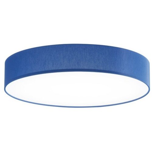 LIVIQUE, Deckenlampe Noad Blau Metall/Stoff 50 cm 10 cm - Farbe: Dunkelblau - LED - Lichtfarbe: Warmweiss - Material: Metall/ Stoff - Deckenlampe- LED