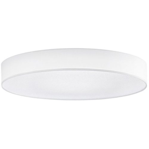LIVIQUE, Deckenlampe Noad Weiss Metall/Stoff 60 cm 10 cm - Farbe: reinweiss - LED - Lichtfarbe: Warmweiss - Material: Metall/ Stoff - Deckenlampe- LED