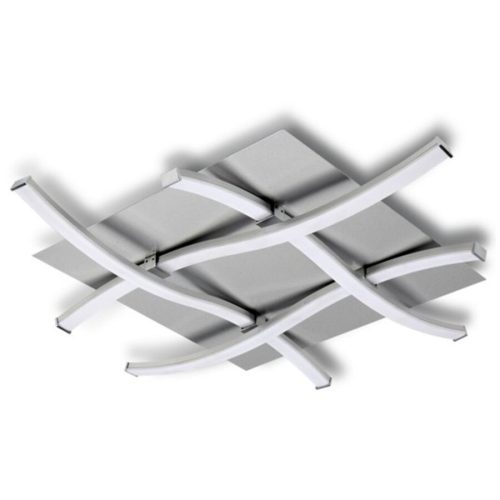 LIVIQUE, Deckenlampe Gisela Silber/Grau Aluminium 57 cm 7 cm - Farbe: Silber/chrom - LED - Deckenlampe- LED Energiesparlampe