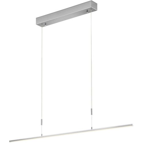 Bankamp, Bankamp Pendellampe Slim Grau Glas 98 cm 150 cm Höhenverstellbar (manuell) - Farbe: Nickel matt/Chrom abgesetzt - LED - Lichtfarbe: Extra warmweiss -