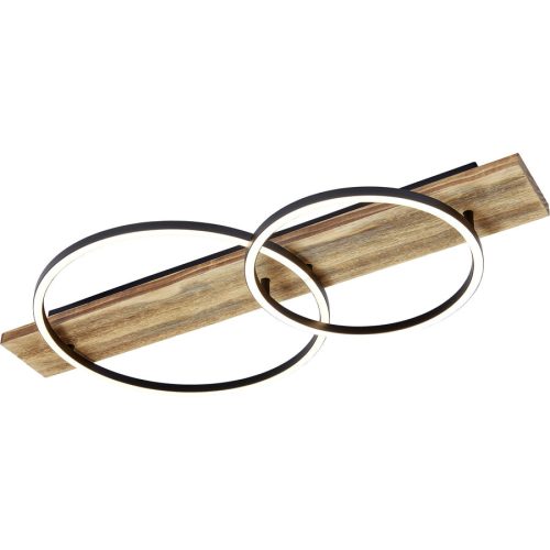 LIVIQUE, Deckenlampe Hatti Braun Holz 40 cm 78 cm - Farbe: Holzfarben - LED - Lichtfarbe: Warmweiss - Deckenlampe- LED Energiesparlampe
