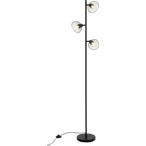LIVIQUE, Stehlampe Adrien Schwarz Metall 22 cm 160 cm - Stehlampe