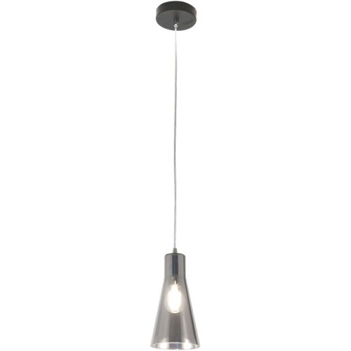 LIVIQUE, Pendellampe Abi Grau Glas/Metall 25 cm Höhenverstellbar (manuell) - Material: Metall/Glas - Pendellampe
