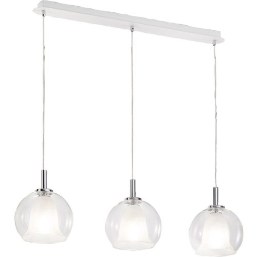 LIVIQUE, Pendellampe Aby Transparent Glas/Metall 83 cm 26 cm Höhenverstellbar (manuell) - Material: Metall/Glas - Pendellampe