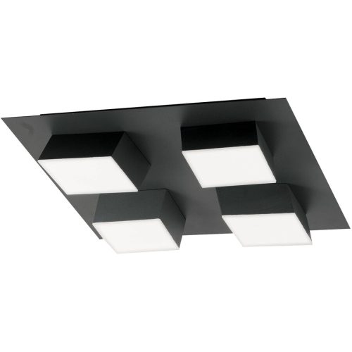 LIVIQUE, Deckenlampe Moru Grau 35 cm 7 cm - Farbe: anthrazit - LED - Lichtfarbe: Warmweiss - Material: Metall/Methacrylat - Deckenlampe- LED Energiesparlampe
