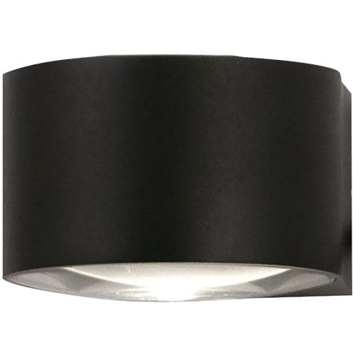 LIVIQUE, Wandlampe Joe Schwarz Aluminium/Glas 11 cm 7 cm - LED - Lichtfarbe: Warmweiss - Wandlampe- LED Energiesparlampe