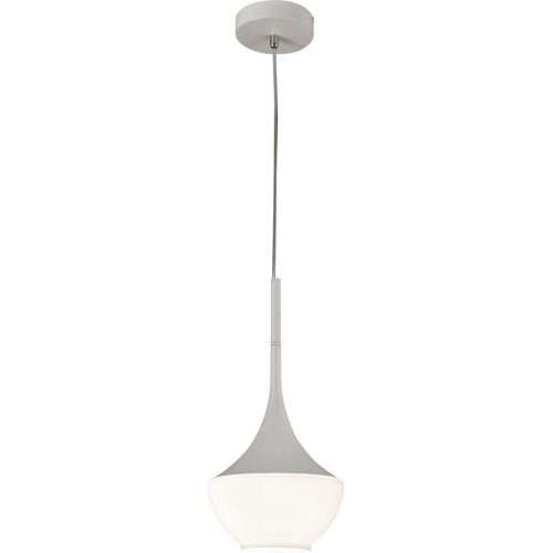 LIVIQUE, Pendellampe Lindita Weiss Glas/Metall 40.3 cm Höhenverstellbar (manuell) - Material: Metall/Glas - Pendellampe