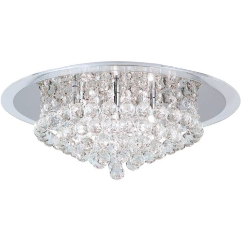 Briamond, Briamond Deckenlampe Gloria Grau Stahl/Kristall 50 cm 18 cm - Farbe: chrom - Material: Stahl/ K9 Kristall - Deckenlampe