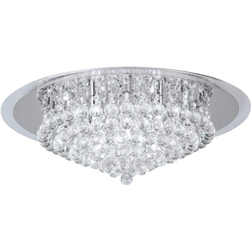 Briamond, Briamond Deckenlampe Gloria Grau Stahl/Kristall 62 cm 21 cm - Farbe: chrom - Material: Stahl/ K9 Kristall - Deckenlampe