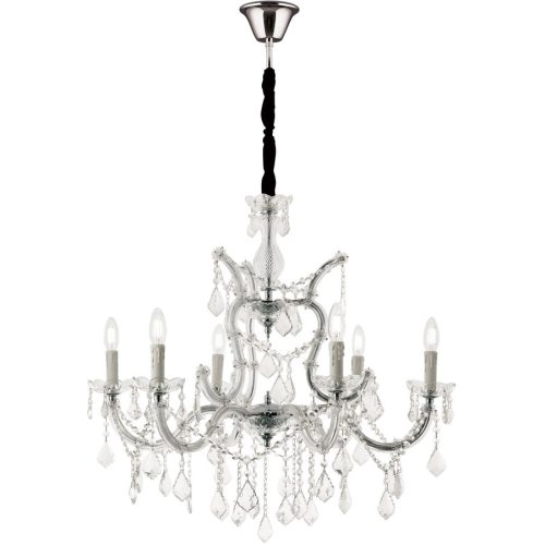 Briamond, Briamond Pendellampe Theresa Silber Stahl/Kristall 78 cm 75 cm - Material: Stahl/ K9 Kristall - Pendellampe