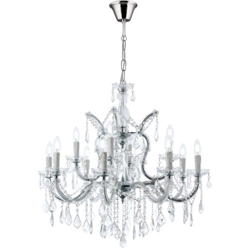 Briamond, Briamond Pendellampe Theresa Silber Stahl/Kristall 78 cm 75 cm - Material: Stahl/ K9 Kristall - Pendellampe
