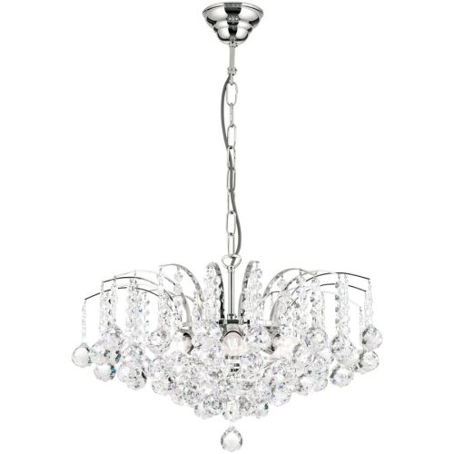 Briamond, Briamond Pendellampe Sheraton Grau Kristall/Messing 52 cm 35 cm - Farbe: chrom - Material: Messing/Kristall - Pendellampe