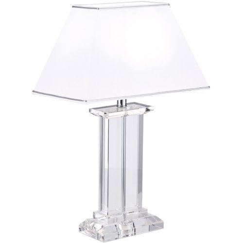 Briamond, Briamond Tischlampe Veronique Grau Kristall/Stoff 55 cm - Farbe: chrom - Material: K9 Kristall/Stoff - Tischlampe