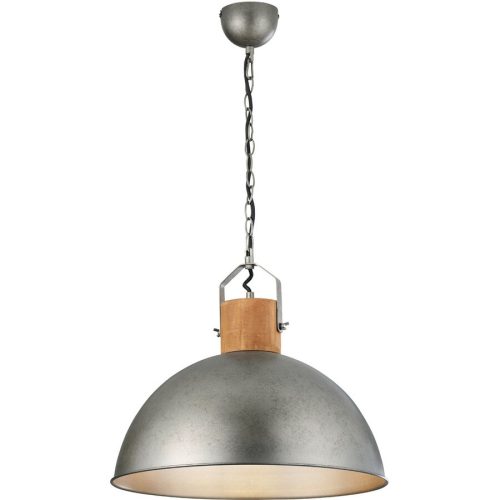 LIVIQUE, Pendellampe Sair Grau Metall 45 cm 150 cm - Farbe: Nickel - Pendellampe