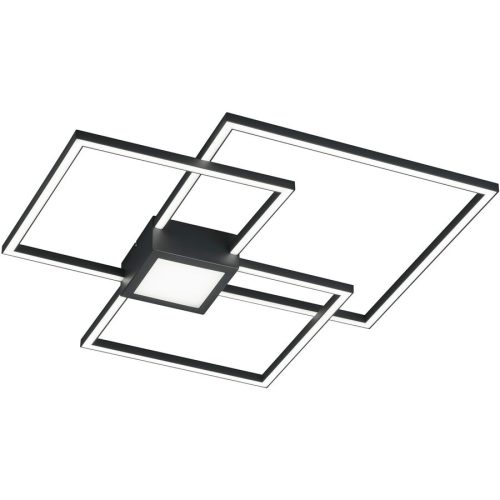 LIVIQUE, Deckenlampe Nermin Grau Metall 65.5 cm 6.5 cm - Farbe: anthrazit - LED - Lichtfarbe: Warmweiss - Deckenlampe- LED Energiesparlampe