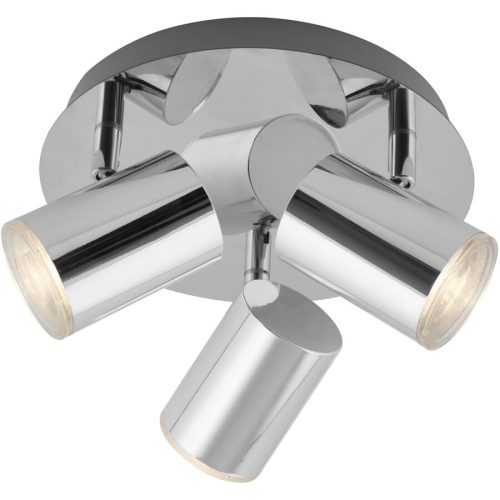 LIVIQUE, Badlampe Splash Grau Kunststoff/Metall 21 cm 11 cm Neigbar/Drehbar - Farbe: chrom - Badlampe
