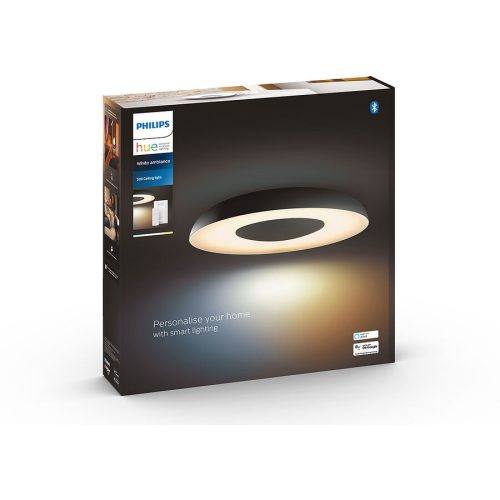 Philips Hue, Philips Hue White Ambiance Still Deckenleuchte – Deckenlampe/Wandlampe – schwarz
