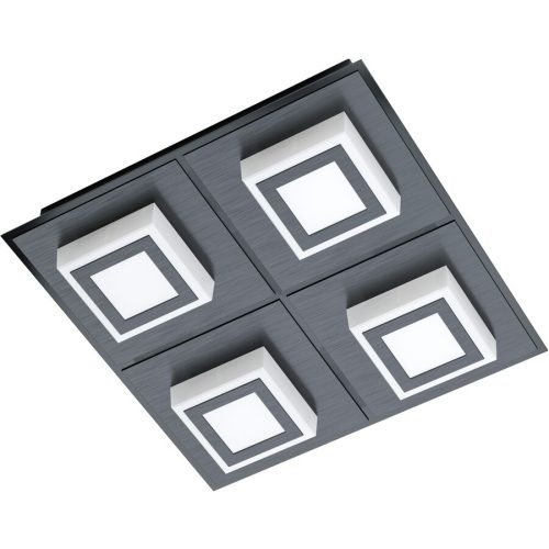 Eglo, Eglo Deckenlampe Masiano 1 Schwarz Aluminium/Kunststoff/Stahl 25 cm 25 cm - Farbe: Schwarz/satiniert - LED - Lichtfarbe: Warmweiss - Material: