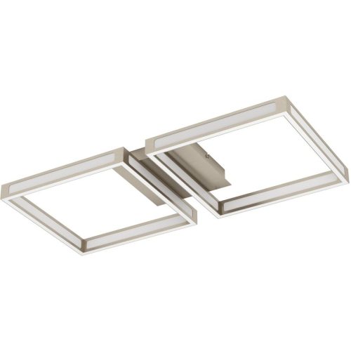 Eglo, Eglo Deckenlampe Altaflor Grau Stahl/Kunststoff 65 cm 7 cm - Farbe: Nickel matt - LED - Lichtfarbe: Warmweiss - Material: Kunststoff/Stahl -