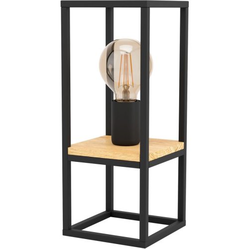 Eglo, Eglo Tischlampe Libertad Braun/Schwarz Stahl/Holz 14 cm 14 cm - Material: Holz/Stahl - Tischlampe
